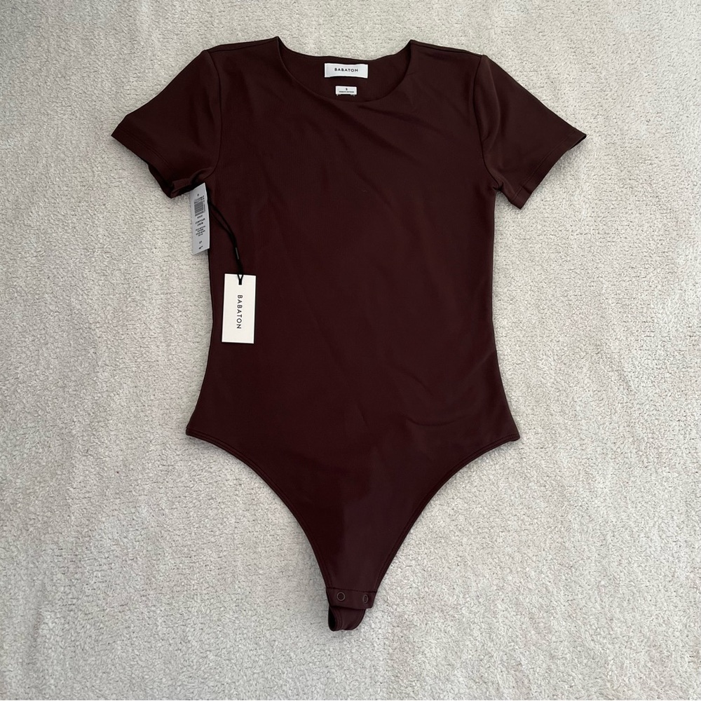 NWT Babaton Contour Bodysuit Rich Mocha Brown